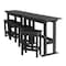 Highwood Usa Lehigh 6pc Counter Height Outdoor Patio Furniture Balcony Set AD-KITBALC101-BKE - alternate 1